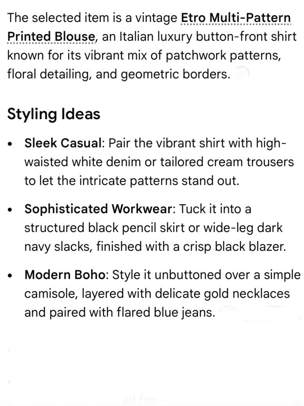 Etro Cotton Blouse Made in Italy Size EU 42 US Small - Picture 11 of 13